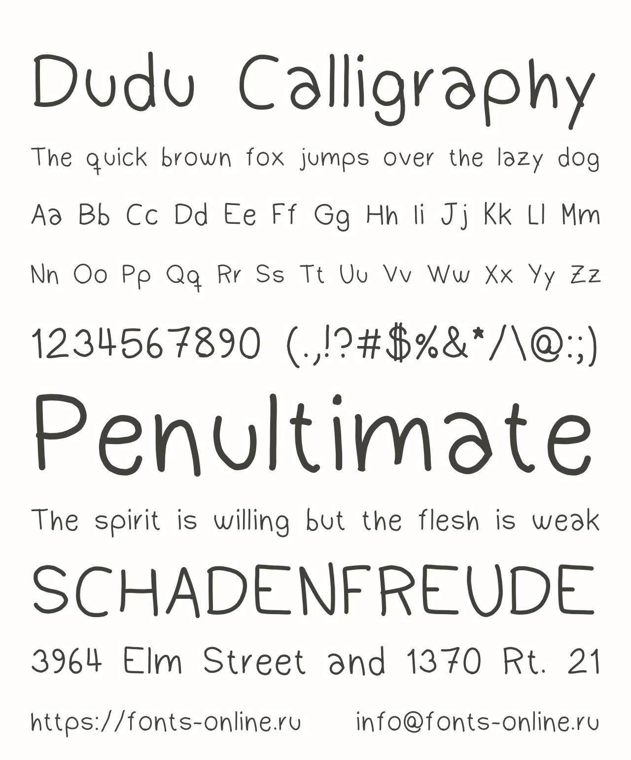 Dudu Calligraphy Free Font Download